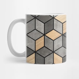 Concrete and Wood Cubes Mug